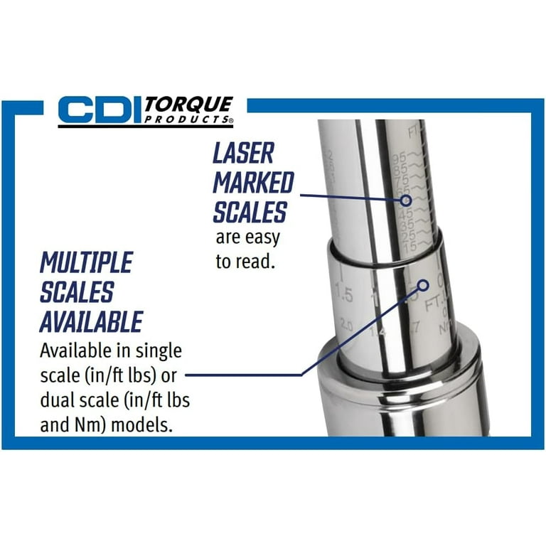 CDI - Adjustable Torque Wrench: Square Drive, Newton Meter