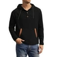 thumbnail image 2 of pstuiky mangas largas para hombre, Blusa/camiseta informal de manga larga con capucha y cordón de color liso para hombre top de hombre xxl, 2 of 7