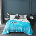 thumbnail image 2 of FFIY Couverture en Sherpa Polaire Taille Simple Super Douce Pelucheuse Chaude Confortable Moelleuse en Microfibre pour Canapé Jeté Velours Double Réversible Luxueux, Turquoise, 2 of 7