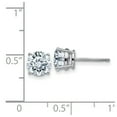 thumbnail image 3 of 14K White Gold Earring Moissanite Women'S Round 5.5 mm, 3 of 3