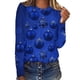 thumbnail image 4 of ICHUANYI Liquidación Camiseta holgada estampada a la moda para mujer Blusa de manga larga Tops casuales con cuello redondo ICHUANYI WER202308252301, 4 of 5