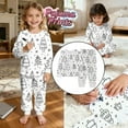 thumbnail image 2 of FAWUUDO Christmas Colorable Pajamas Sets 2 Piece Hand Painted Sleeppwear Holiday Coloring Your Own Clothing, 2 of 8