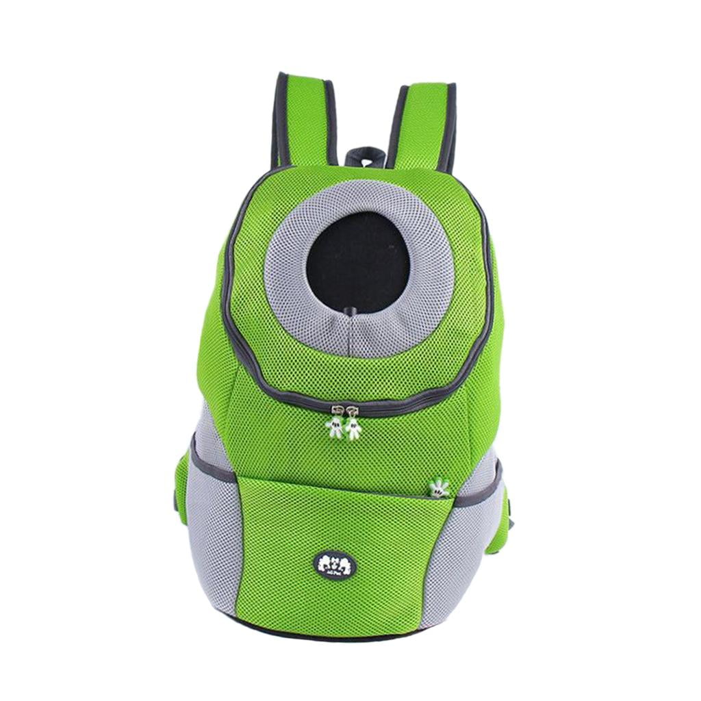 Fzaqwen Pet Dog Backpack Carrier Travel Double Shoulder Green