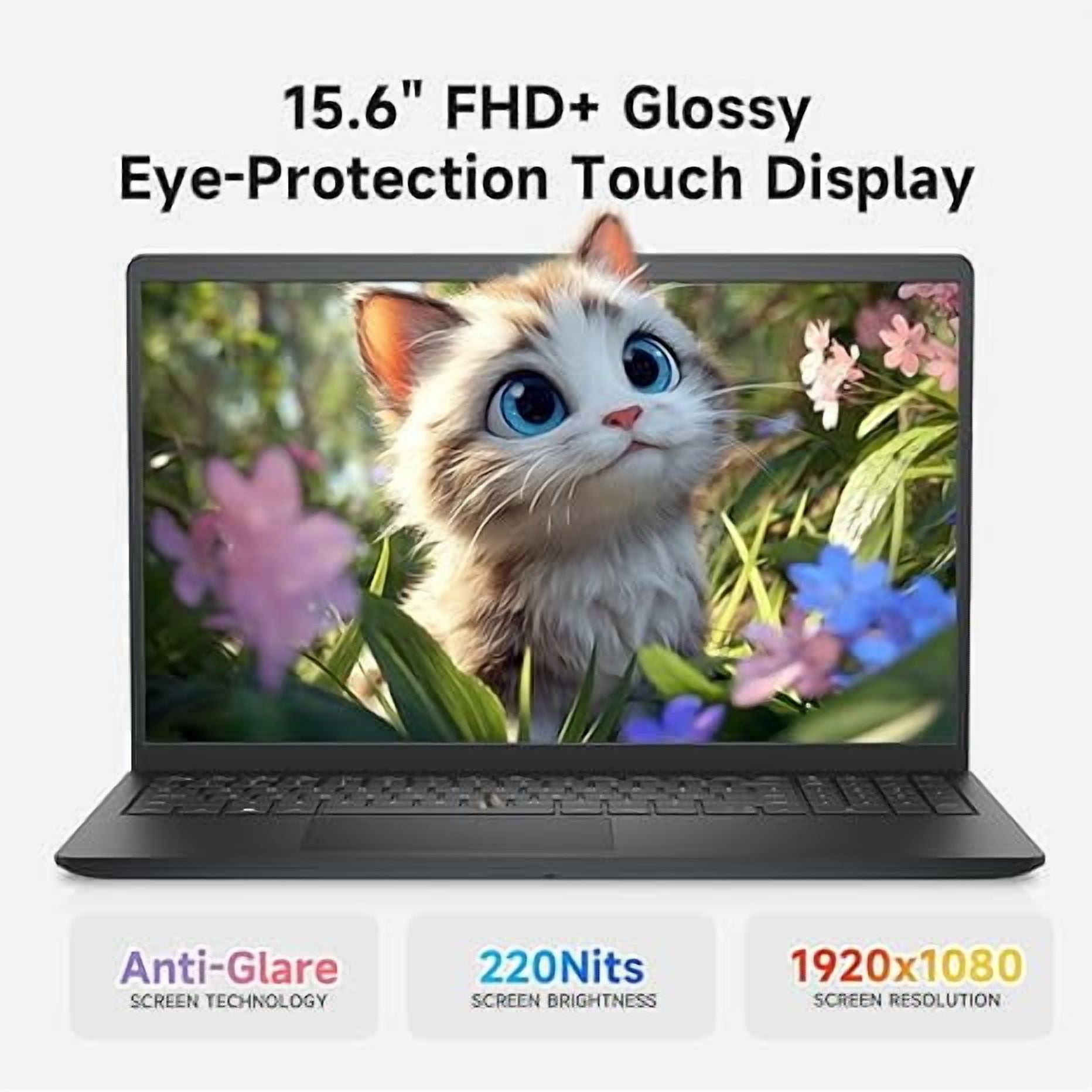 Dell Laptop,13th Gen Intel Core i7-1355U,15.6" Anti Glare FHD Touchscreen Display , 16GB RAM 1TB SSD,Backlit KB , Fingerprint, Wi-Fi 6, Windows 11 Pro-Laptop for School & Office,W/0 Mouse