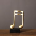 thumbnail image 7 of mdesiwst Music Note Sculpture Gold Resin Musical Symbol Figurine Modern Tabletop Decoration for Piano Room Home Office Table Centerpiece, 7 of 7