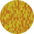 thumbnail image 1 of Ahgly Company Tapis d'Intérieur Rond Lavable en Machine Orange Néon Transitionnel, 5 Pieds Rond, 1 of 7