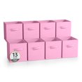 thumbnail image 1 of Sorbus Cubos de Almacenamiento de Tela Plegables de 13 Pulgadas, 8 Cestas Plegables para Organizar Armarios, Estantes, Ropa, Juguetes, Libros, Rosa Pastel, 1 of 7