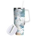 thumbnail image 2 of 30 oz Insulated Stainless Steel Tumbler Double Wall Stainless Steel Tumbler with 2-Way Drinking Watercolor Ink Splashes Pattern, 2 of 9