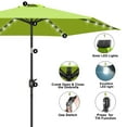 thumbnail image 4 of Scafild | 7.5 Ft Solar LED Light Patio Umbrella Outdoor W/ Easy Tilt - Yellow Green, 4 of 7