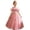 Red*, variant on Children Girls Dress Long Formal Solid Color Evening Wedding Breathable Lightweight Party Gown Versatile Travel Dresses