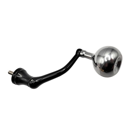 EHJRE Folding Rotating Reel Handle Comfortable Reel Handle with Round Knob Lightweight Gunmetal