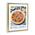 thumbnail image 3 of Stupell Industries Buona Tavola Classic Pizza Food & Beverage Painting Gold Floater Framed Canvas Art Print Wall Art, 17 x 21, 3 of 9