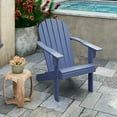 thumbnail image 5 of GVN Folding Chair, Patio Chair, Acacia Wood Lounge Patio Adirondack Chair with Inclined Seat-Blue, 5 of 8