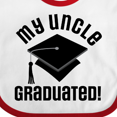thumbnail image 4 of Inktastic Graduation My Uncle Graduated Boys or Girls Baby Bib, 4 of 4