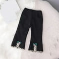thumbnail image 4 of Esaierr Kids Toddler Girls Flare Pants Newborn Spring Fall Flare Pants Baby Bell Bottoms Pants Fashion Trousers Elastic Stretchy Waist Casual Ankle Length Pants ,Size 6M-6T, 4 of 8