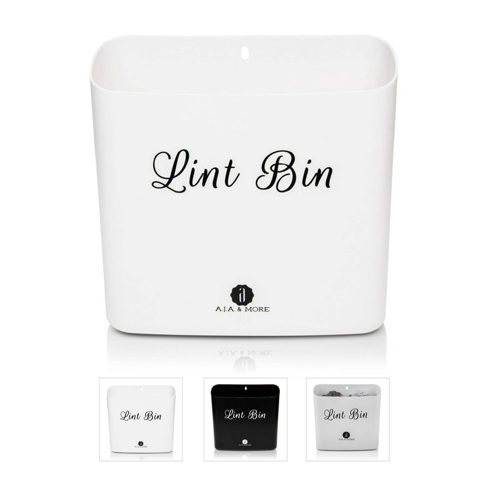 Lint Bin Holder Laundry Room Organizer by A.J.A. & MORE Space Saving