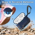 thumbnail image 5 of GALAPROX Compatible with AirPods Pro 3 Case with Keychain/Hand Strap, Pro 3rd Generation[2025] Silicone Protective Shockproof Headphone Cover Support Wireless Charging-Midnight Blue, 5 of 6