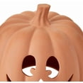 thumbnail image 4 of Orange Resin Pumpkin Decoration Large Jack O' Decoration Reusable Carved Plastic Pumpkin Decoration for Thanksgiving Halloween Fall Indoor Outdoor Decor Party Centerpiece, 4 of 7