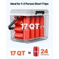 thumbnail image 3 of VEVOR Hard Cooler, 17QT Portable Cooler, Leak-Resistant Coolbox Keeps Contents Cool for 48 Hours, Insulated Chests with Ice Retention and Heavy-Duty Handle, Ultra-Light for Camping, Concerts, Sports, 3 of 9