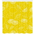 thumbnail image 3 of Ambesonne Yellow and White Shower Curtain, Juicy Lemons, 69"Wx75"L, Yellow White, 3 of 3