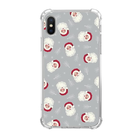 Santa Claus Patterns Case Compatible with iPhone Xs - iPhone X,Unique Art Design TPU Bumper Cover Case