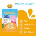 thumbnail image 3 of Tastelli Kids Squeezy Fruit Gel (MANGO) No Artificial Sweetener or Flavors, Made with REAL Fruit Juice, Fiber-Rich Prebiotic Gut Support, Vitamin C & D, Vegan, Gluten Free (Pack of 24), 3 of 7