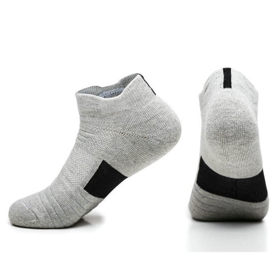 CNEJRHG Basketball Training Short Socks Breathable Cushion Non Slip Athletic Crew Cotton Socks For High Performance Play Grey