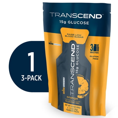 Transcend 15g Orange-flavored Glucose Gels 1 pack of 3