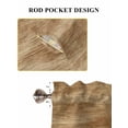 thumbnail image 6 of Brown Wooden Bathroom Window Curtain, Vintage Western Country Wooden Plank Light Filtering Coffee Kitchen Curtains, Bedroom Living Room Curtains 2 Panel 84"x45", 6 of 6