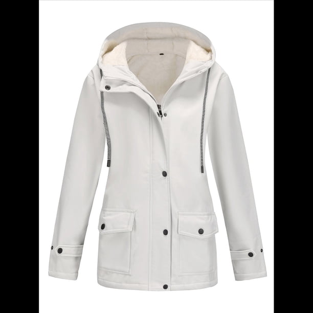 Chaqueta Impermeable para Mujer, Cortavientos con Capucha, Ideal para Senderismo, Viajes y Actividades Al Aire Libre. Gris XXXL