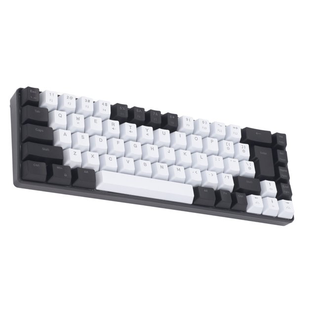 Clavier de Jeu à Membrane, 68 Touches, Disposition Compacte, Clavier Filaire Rétroéclairé RGB, Contrôle Multimédia, pour PC Ordinateur Gamer