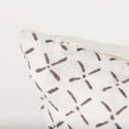 thumbnail image 6 of Mercana Jayden Cream W/ Merlot Print Linen Square Decorative Pillow Cover, 6 of 7