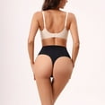 thumbnail image 3 of Defitshape Women's High Waist Shapewear Shorts Tummy Control Thong Body Shaper Panties Stomach Slimming Tight Firm Postpartum Underwear Black Medium, 3 of 5