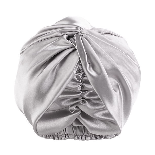 Gorro de ducha de doble cruz, gorro de luna, gorro de dormir de seda trenzada con cruz para el cuidado del cabello
