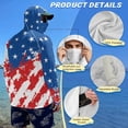 thumbnail image 4 of SEANATIVE Long Sleeve Fishing Hoodie for Men UV Protection Tops Breathable Lightweight Athletic Shirt Outdoor Sport Apparel for 4th of July, S, American Flag Splatter Print, 4 of 7