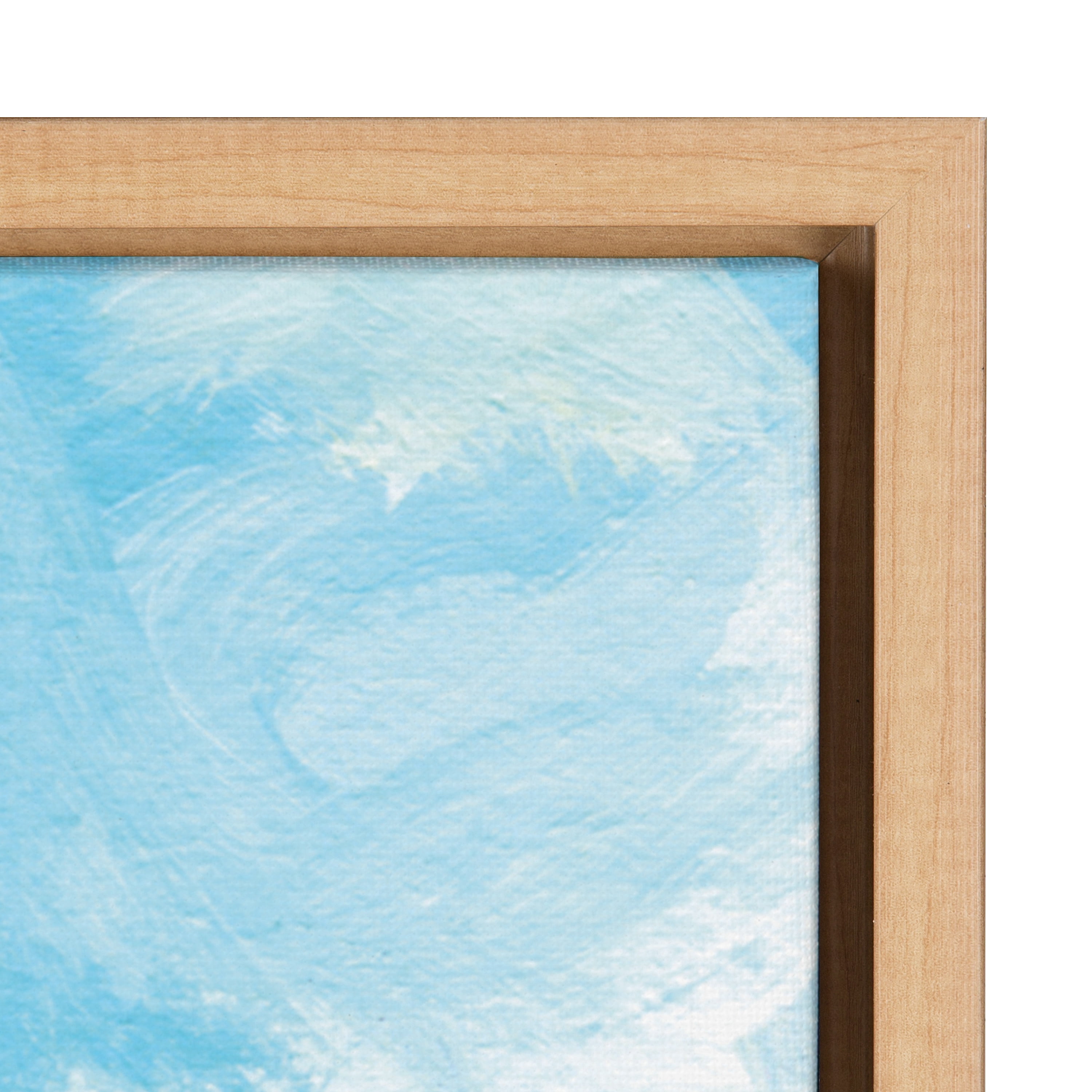 Kate and Laurel Sylvie Spring Framed Canvas Wall Art by Rachel Christopoulos 18x24 Natural Decorative Springtime Floral Art for Wall