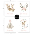thumbnail image 6 of Deer Floral 4 Piece Wall Art Prints by Sweet Jojo Designs, 6 of 6