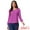 Purple, variant on DARING DIVA Women's Pleated Front Casual Long Sleeve Square Neck Blouse S Brown Red