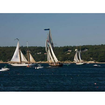 - Schooner Leaving Harbor For a Race, Gloucester Schooner Festival, Gloucester, Cape Ann, MA Print Wall Art