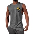 thumbnail image 3 of Akmaiox Men's Palm Tree Sunset Graphic Tank Top Casual Workout Muscle Sleeveless Shirts for Summer Beach Sports S-XXL, 3 of 5