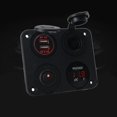 thumbnail image 3 of Voltímetro digital con cargador USB dual para encendedor de cigarrillos de coche 3.1a con interruptor, 3 of 5