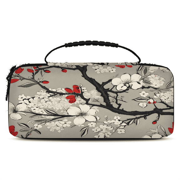 Herdesigns Japanese Cherry Blossom Carrying Case for Nintendo Switch 2 with 20 Game Card Slots, Portable Travel Carry Case for Accessories and Console