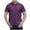 Purple, variant on Zylanna Men's Turndown Collar Shirts, Button Down Short Sleeve Solid Color Summer Casual Cardigan Trouses for Men Black Size 4XL