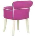 thumbnail image 5 of SAFAVIEH Georgia Contemporary Glam Upholstered Vanity Stool, Fuchsia/Cream, 5 of 7