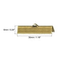 thumbnail image 2 of Uxcell Ribbon Crimp Clamp Ends, 30mm Bookmark Pinch Cord End Clasps for DIY Bronze Tone 50Pack, 2 of 7