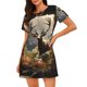 thumbnail image 1 of Disketp Enchanted Deer In Cave para Camisón Corto de Manga Corta para Mujeres, Camisón Cómodo con Escote Redondo, Bonito y Confortable, 1 of 6