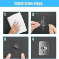 thumbnail image 6 of Door Towel Rack 12pcs Drill Adhesive Hooks Upgraded Adhesive Wall Mount Screw Hooks Picture Hangers Without Nails Wall Hangers Without Nails For Bathroom Kitchen, 6 of 7