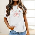 thumbnail image 2 of EQWLJWE Femmes Tops Oversize Graphique Print Tee Shirt en Vrac Manches Courtes Col Rond Épaule Décontractée Tee-Shirt Dégagement, 2 of 7