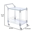 thumbnail image 5 of Metal and Mirror Rectangular Serving Cart with Open Shelf Silver - Saltoro Sherpi, 5 of 5
