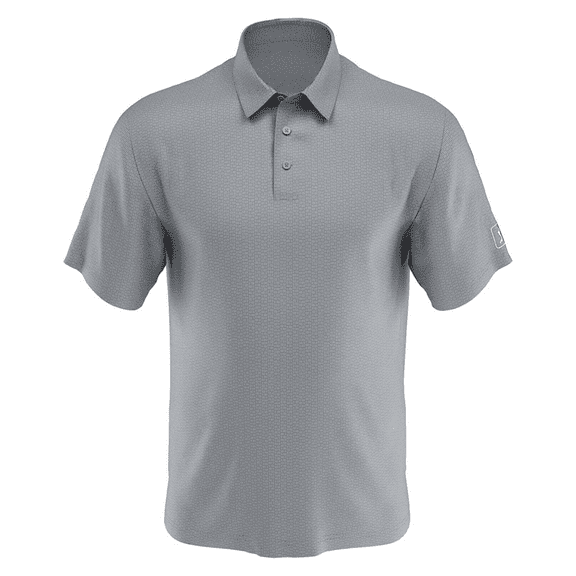 PGA TOUR Men's Birdseye Print Short Sleeve Golf Polo Shirt,TradeWinds,M